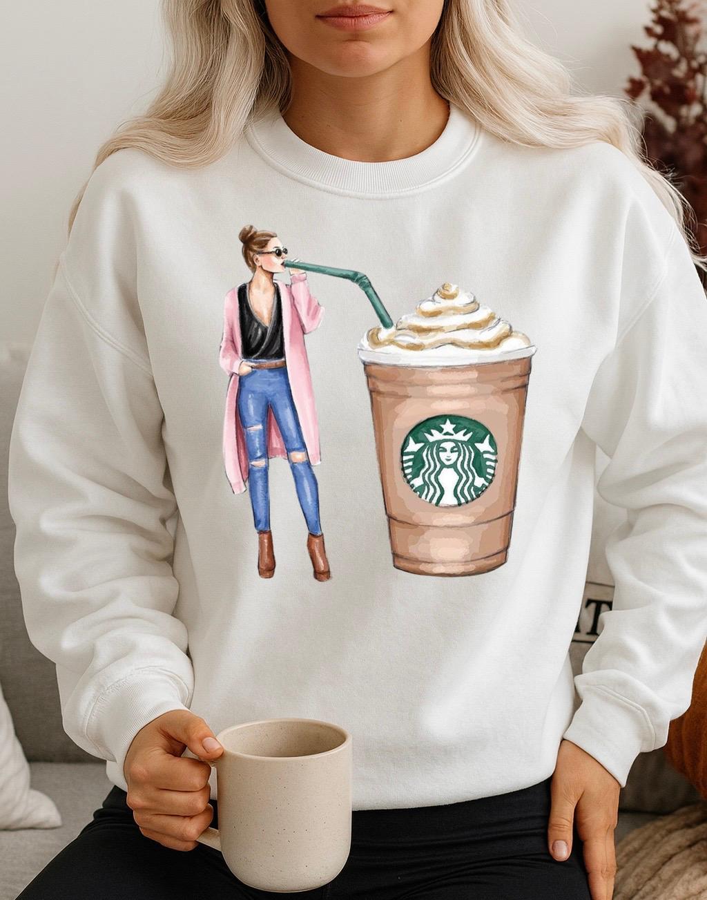 Bluza Alba Dama din Bumbac 100% Dring Coffee