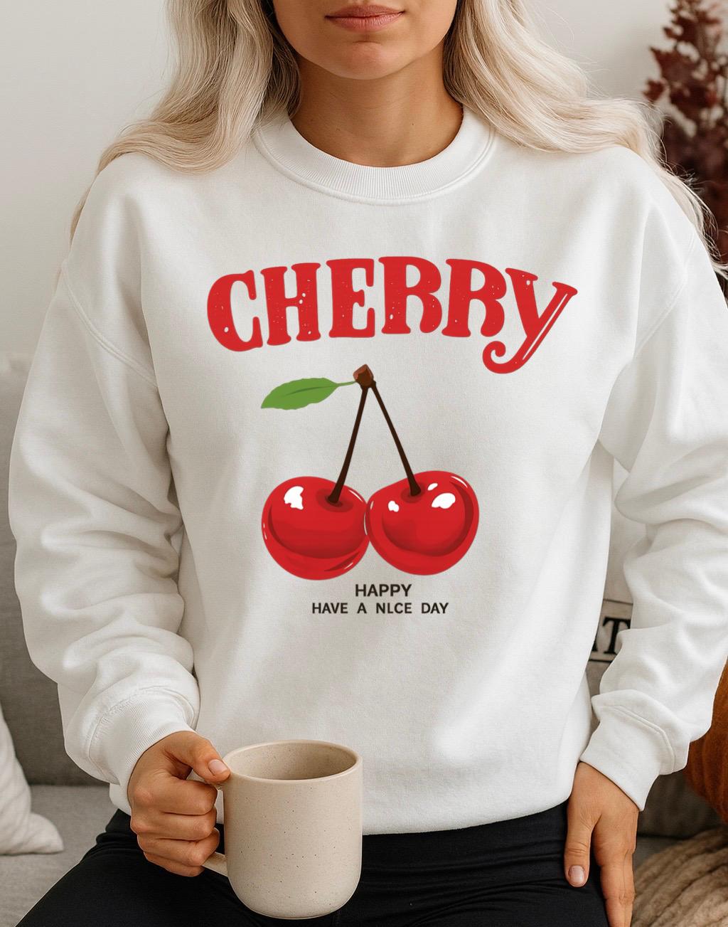 Bluza Alba Dama din Bumbac 100% Cherry