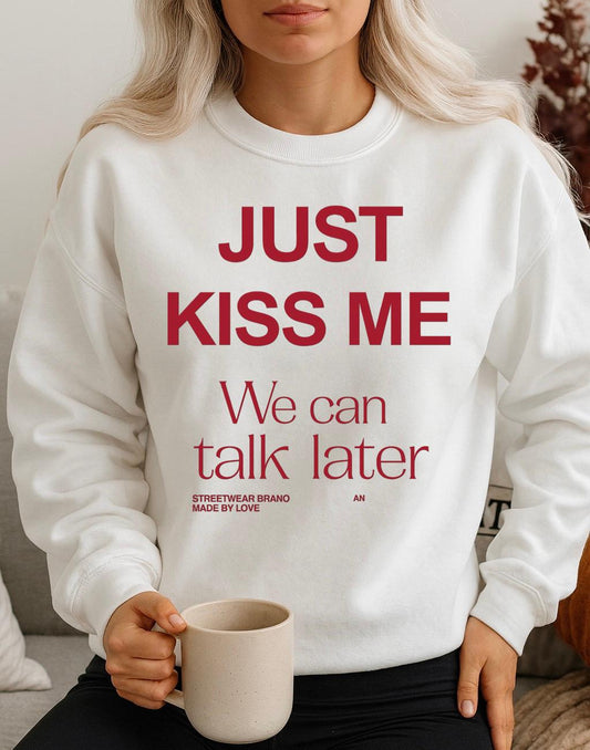 Bluza Alba Dama din Bumbac 100% Just Kiss Me - MonCherie
