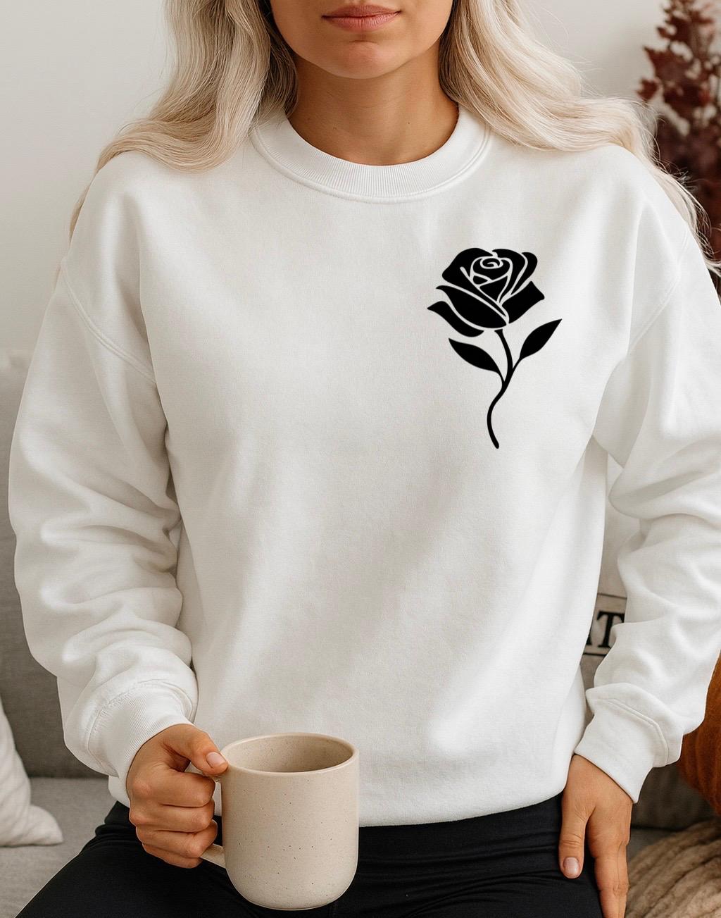 Bluza Alba Dama din Bumbac 100% Black Rose