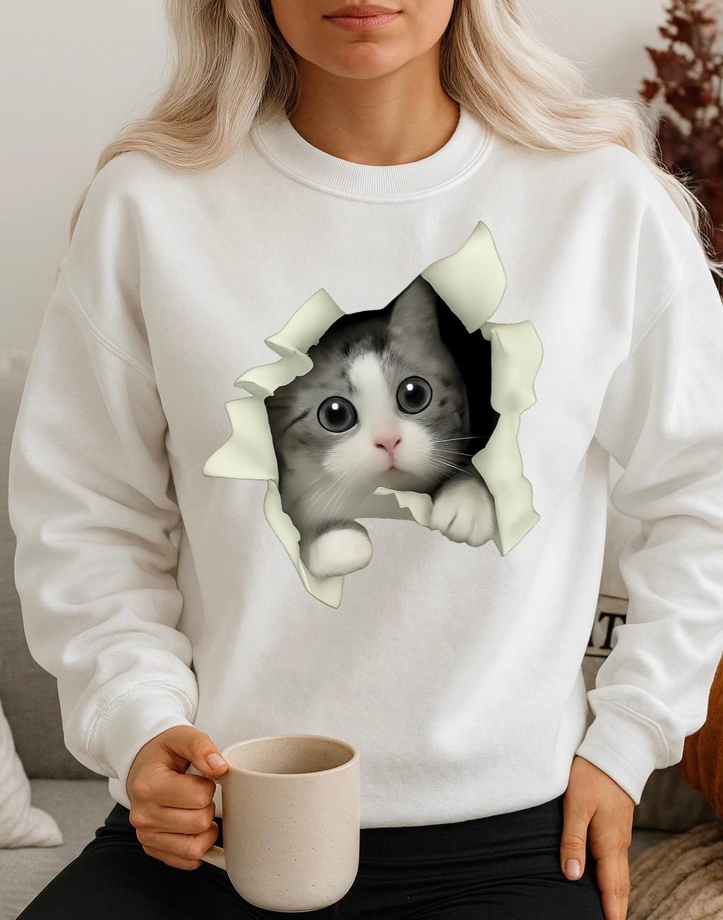 Bluza Alba Dama din Bumbac 100% Cat