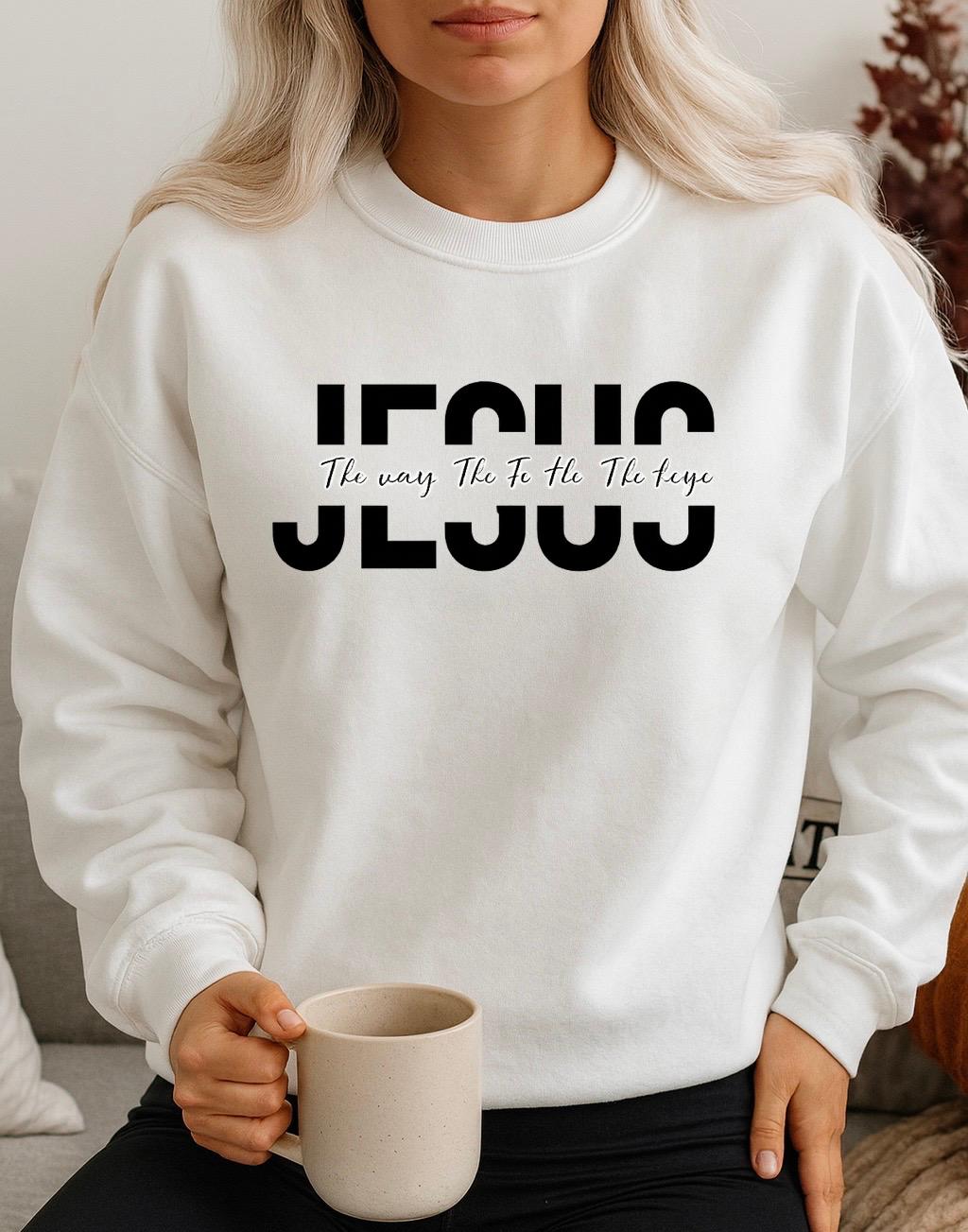 Bluza Alba Dama din Bumbac 100% Jesus