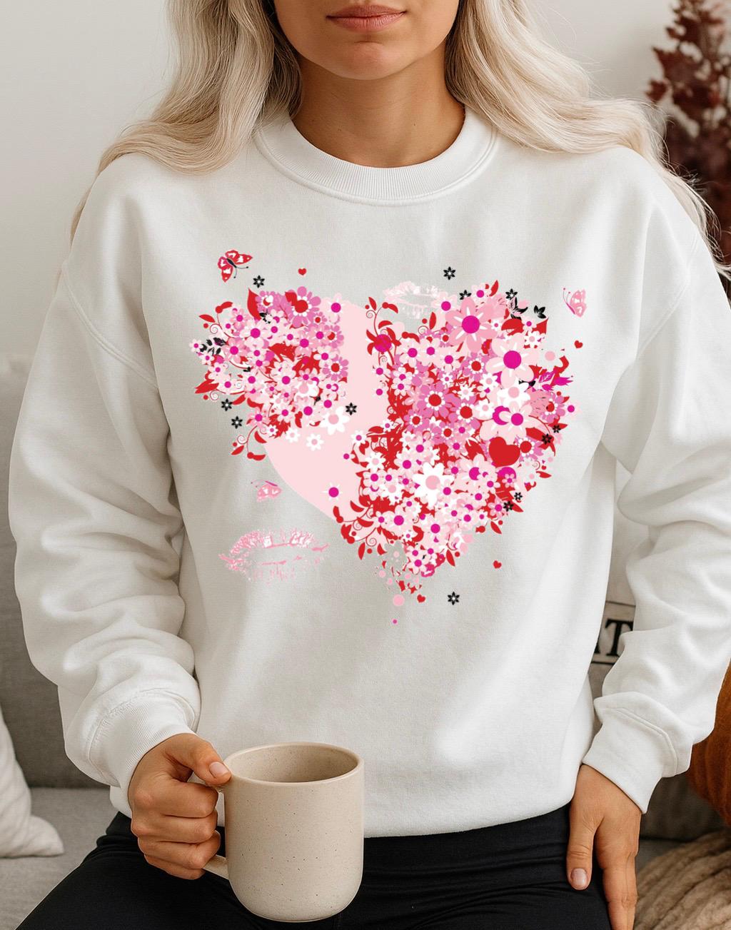 Bluza Alba Dama din Bumbac 100% Heart - MonCherie