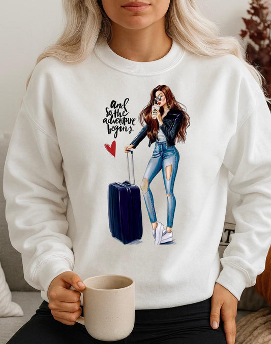 Bluza Alba Dama din Bumbac 100% Travel - MonCherie