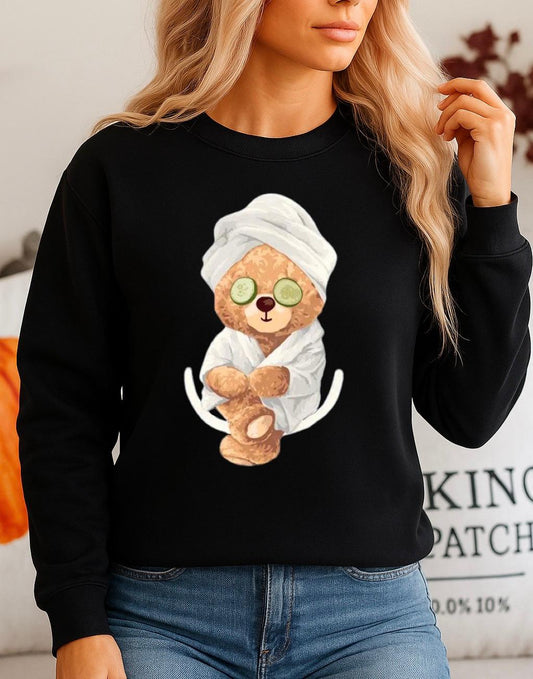 Bluza neagra din bumbac 100% Neagra Relax