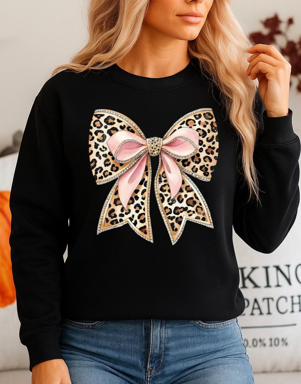 Bluza Neagra Dama din Bumbac 100% Fundita Gold - MonCherie