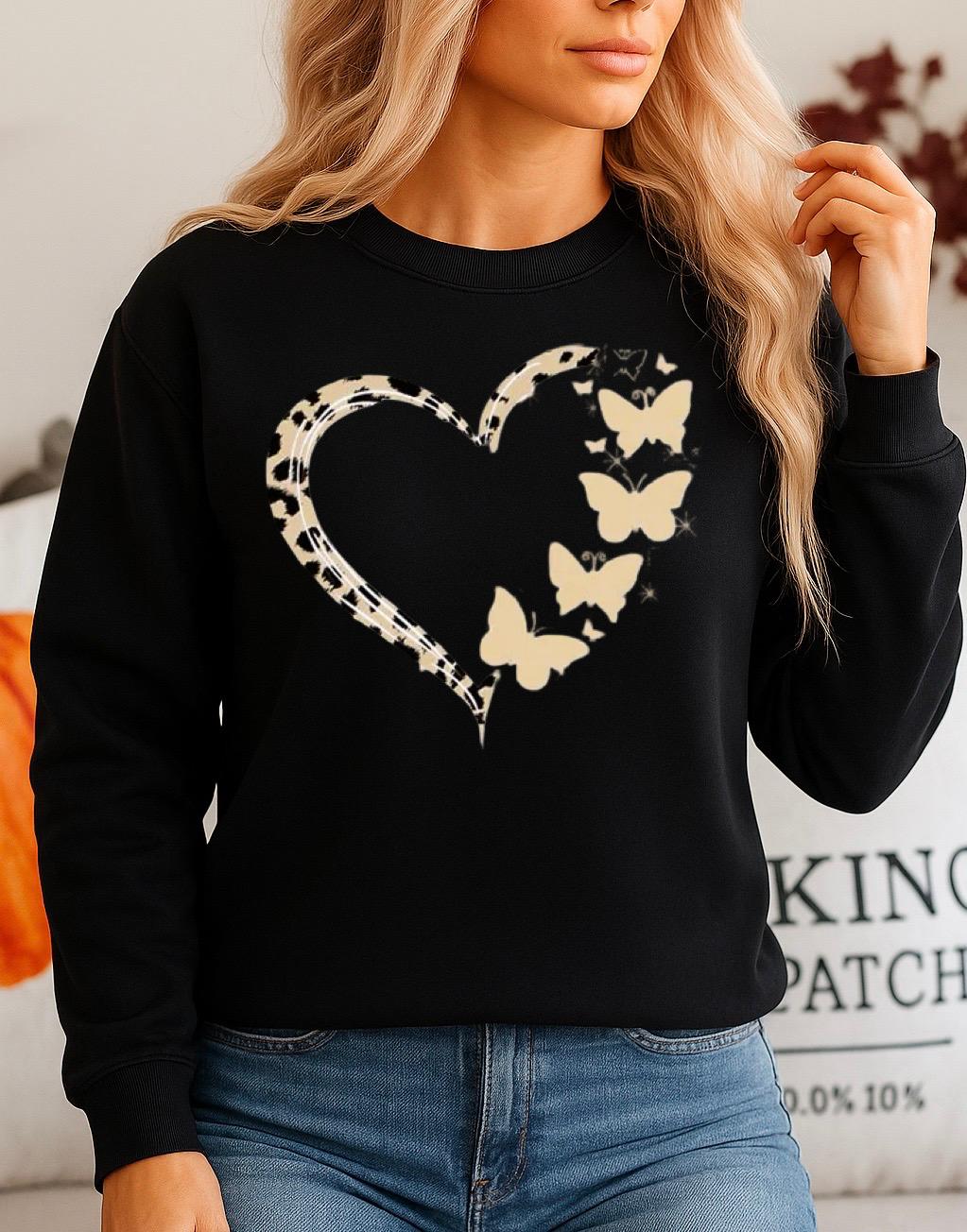 Bluza Neagra Dama din Bumbac 100% Heart