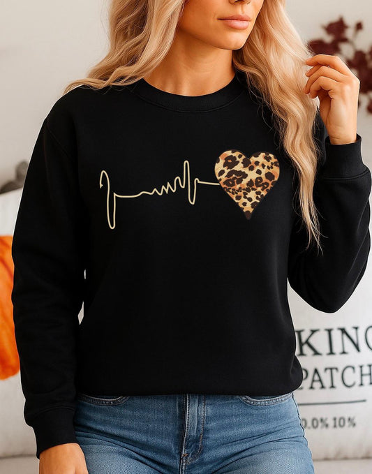 Bluza neagra din bumbac 100% Heart Gold