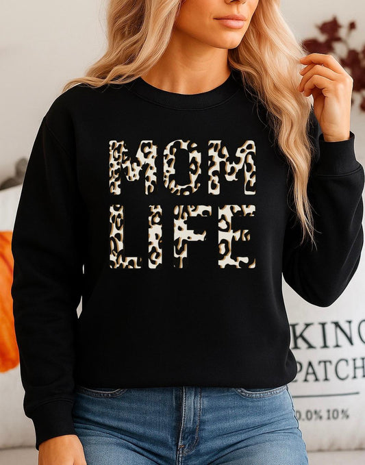 Bluza neagra din bumbac 100% MOM LIFE