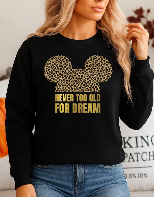 Bluza neagra din bumbac 100% Never too old