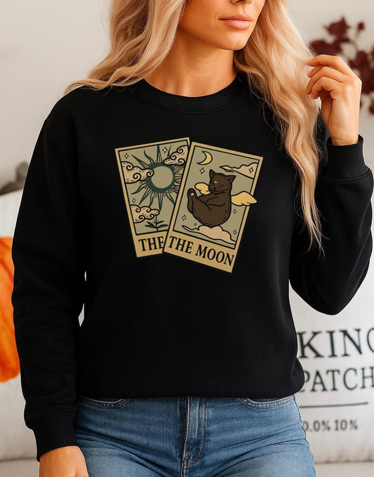 Bluza neagra din bumbac 100% The moon