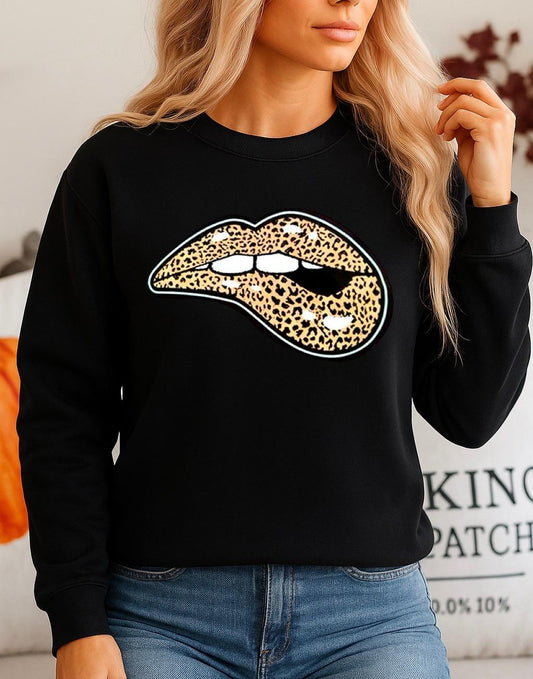 Bluza neagra din bumbac 100% Lips