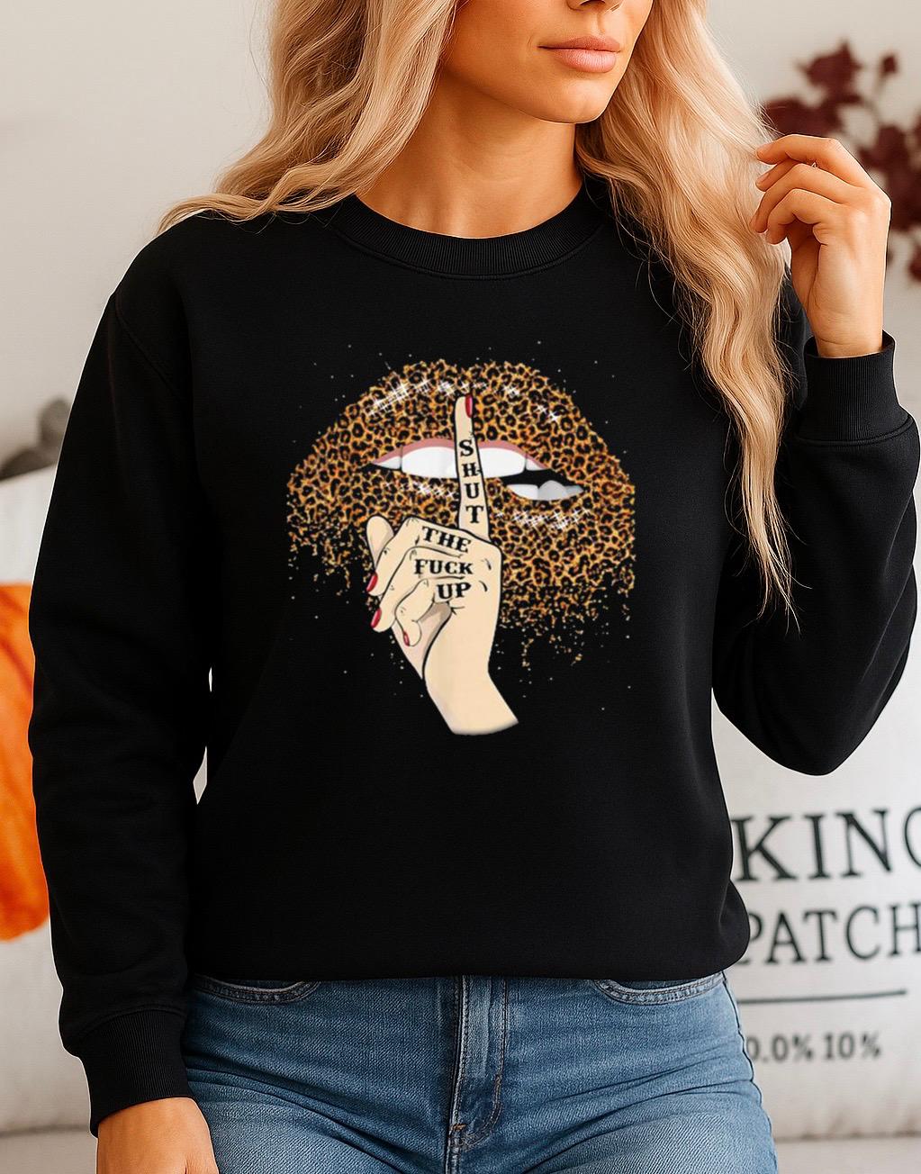 Bluza Neagra Dama din Bumbac 100% Shut Up