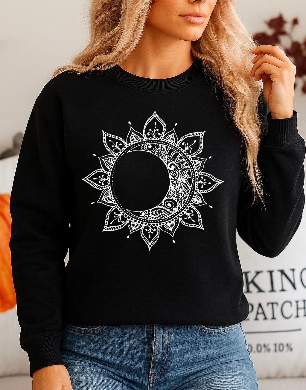 Bluza Neagra Dama din Bumbac 100% Moon 2