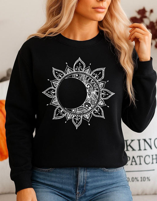 Bluza neagra din bumbac 100% Neagra Moon 2