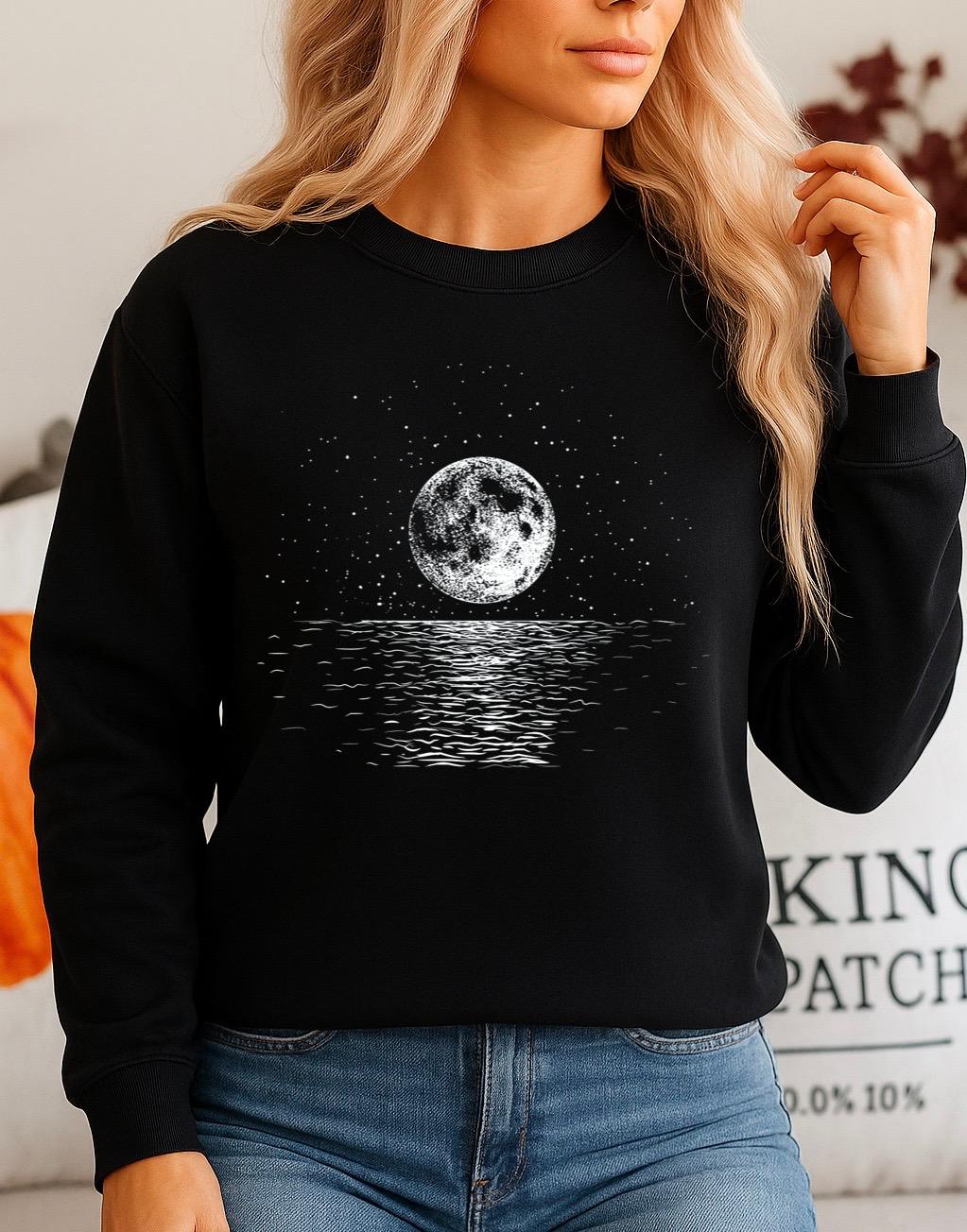 Bluza Neagra Dama din Bumbac 100% Moon
