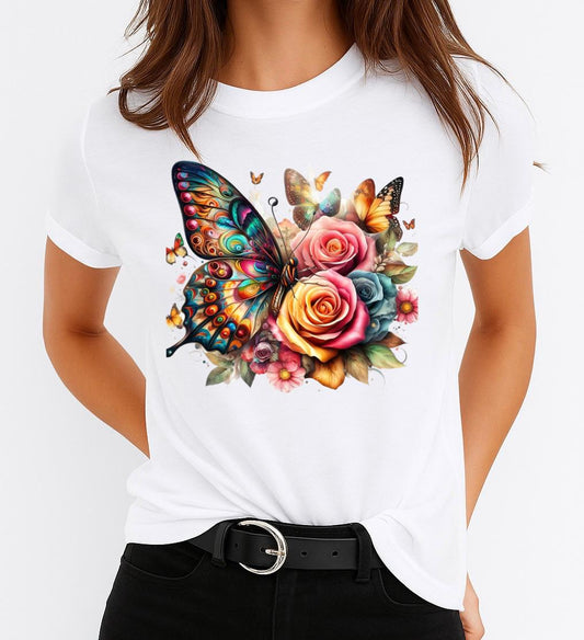 Tricou dama din bumbac 100% One big Butterfly