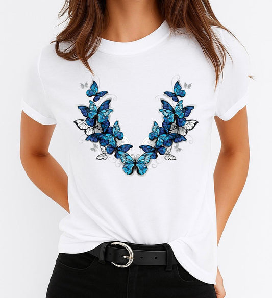 Tricou dama din bumbac 100% Fluturi