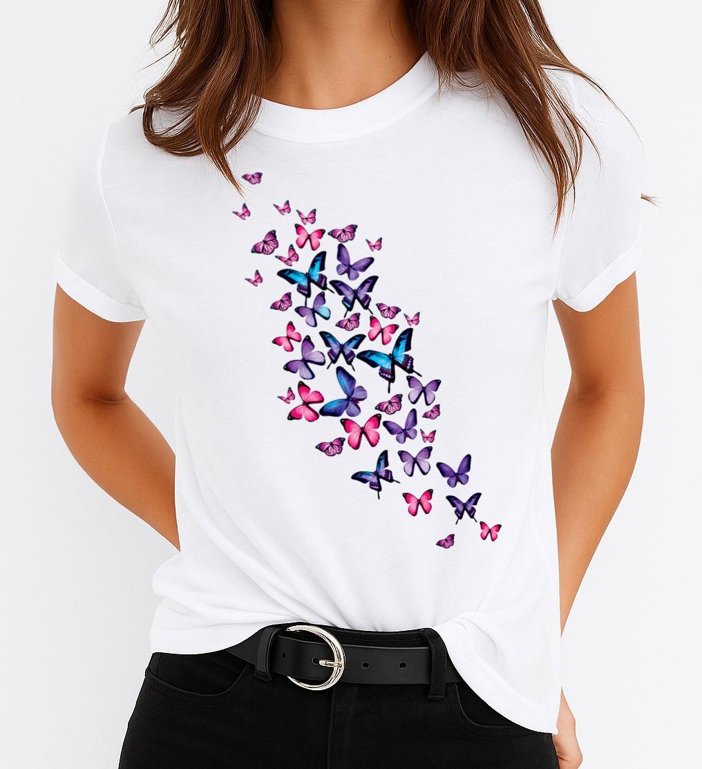 Tricou dama din bumbac 100% Spring Multicolor