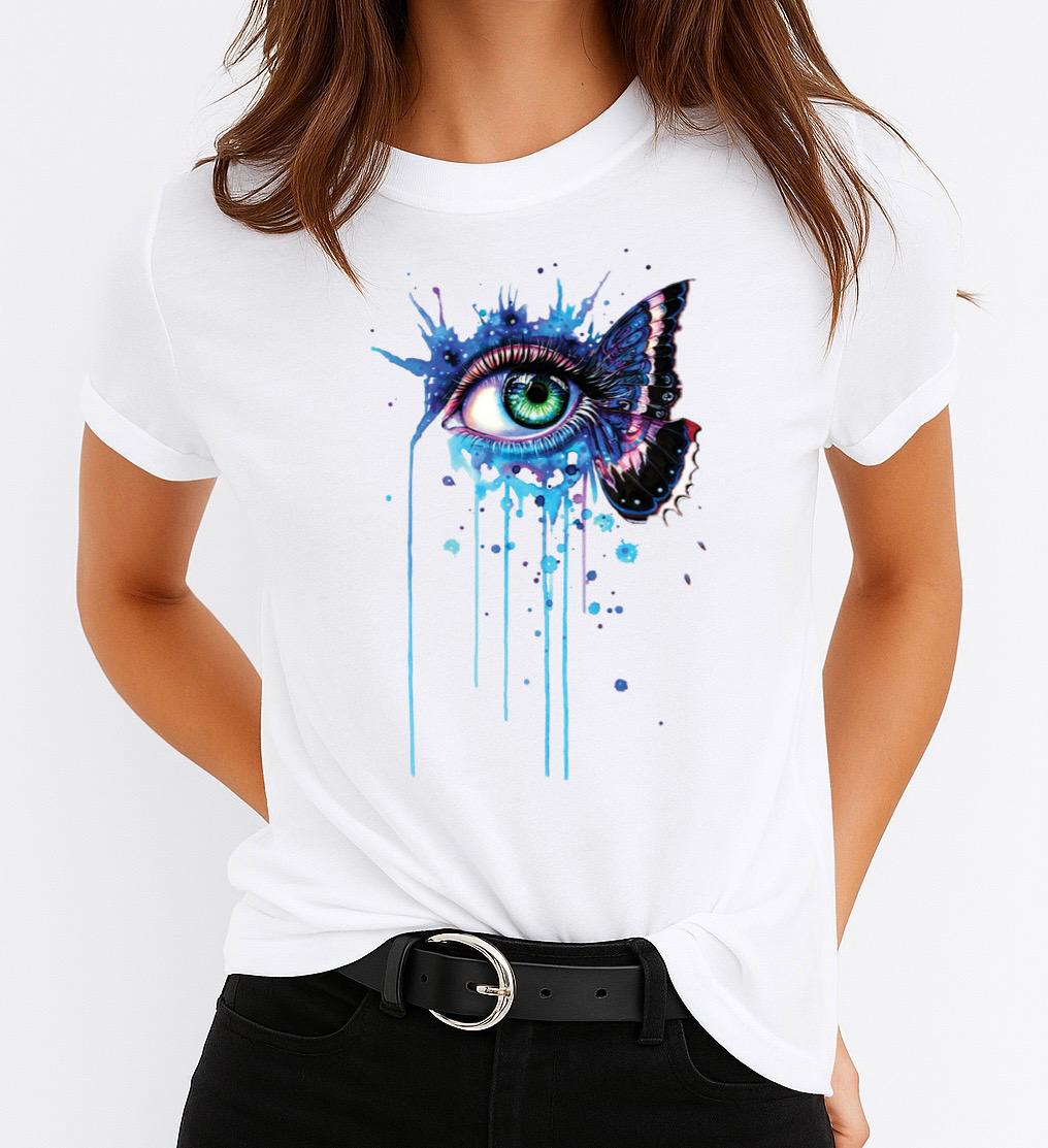 Tricou dama din bumbac 100% Eye Butterfly