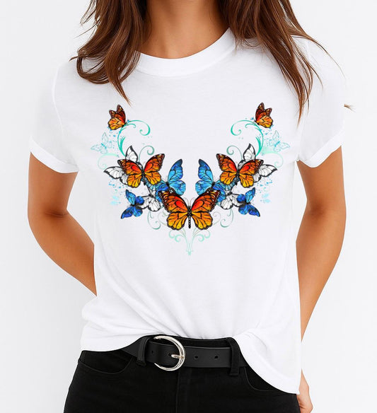 Tricou dama din bumbac 100% Butterflies