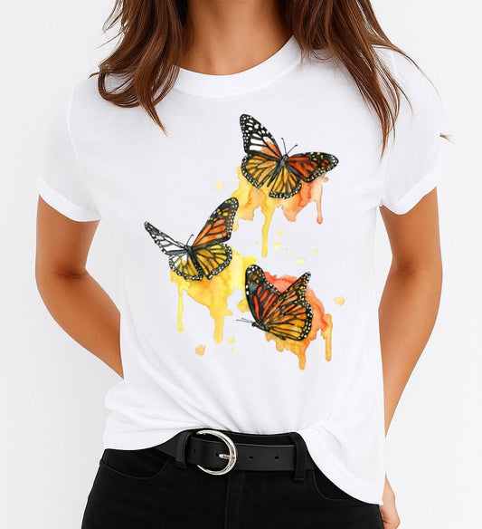 Tricou dama din bumbac 100% 3 Yellow