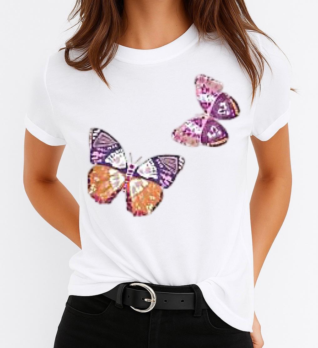 Tricou dama din bumbac 100% 2 Butterfly