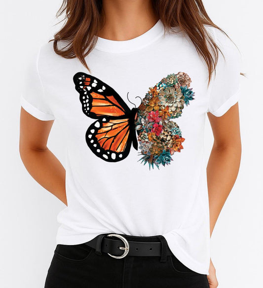 Tricou dama din bumbac 100% Spring Butterfly 5