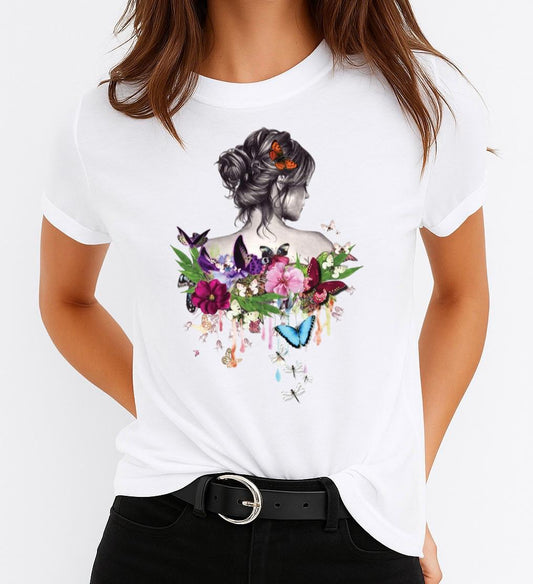 Tricou dama din bumbac 100% Women Butterfly