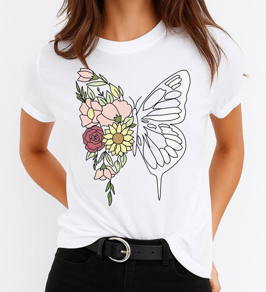 Tricou dama din bumbac 100% Butterfly