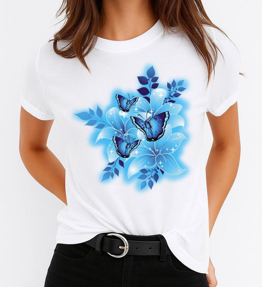 Tricou dama din bumbac 100% All Blue