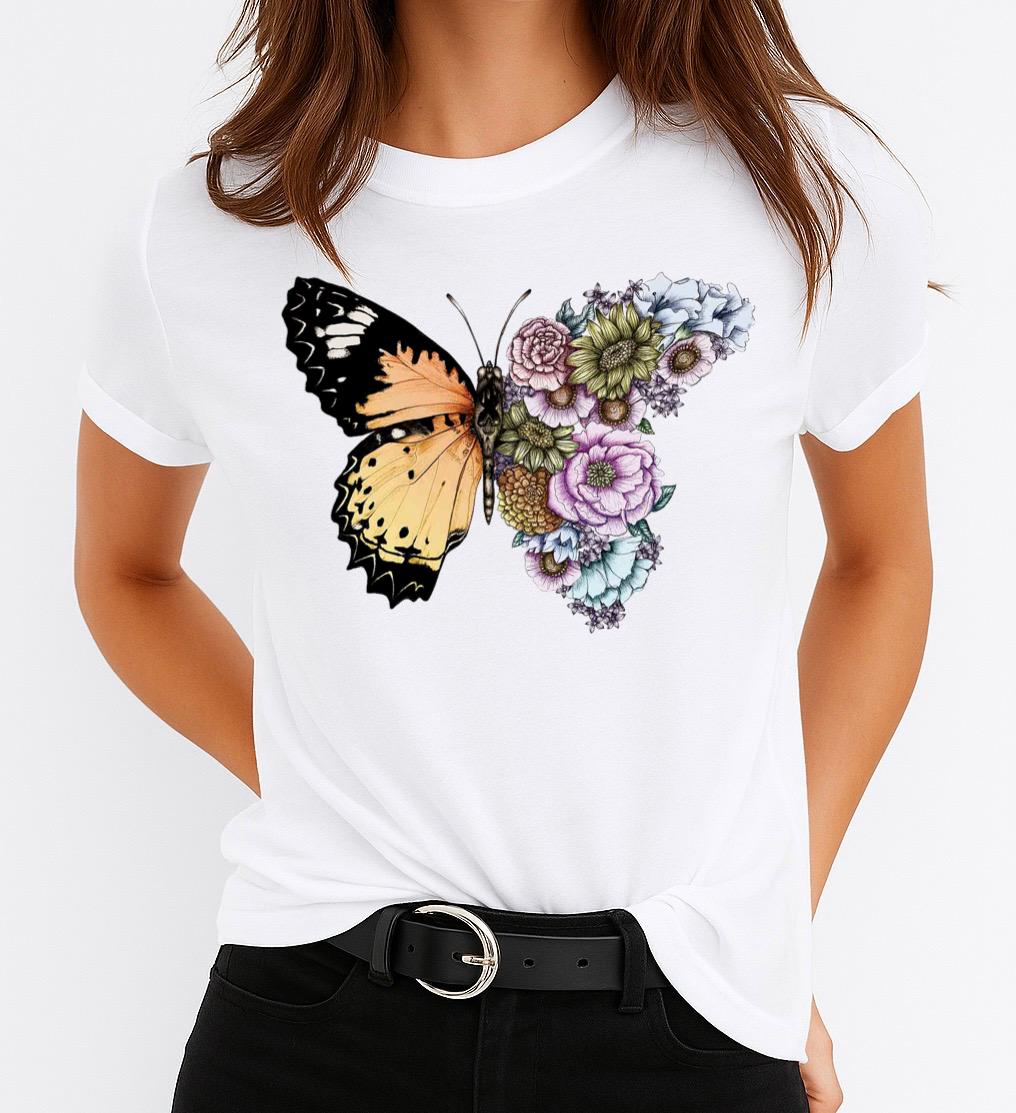 Tricou dama din bumbac 100% butterfly