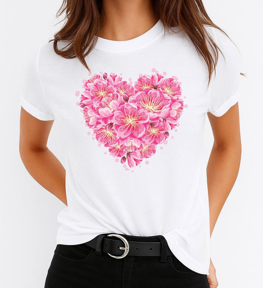Tricou dama din bumbac 100% Pink Heart 15