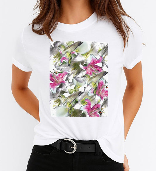 Tricou dama din bumbac 100% More Flowers 4