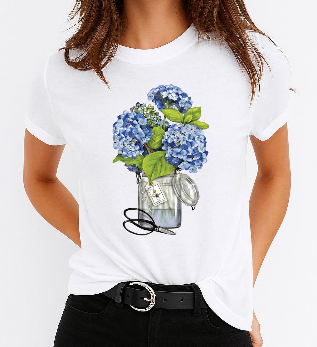 Tricou dama din bumbac 100% Blue