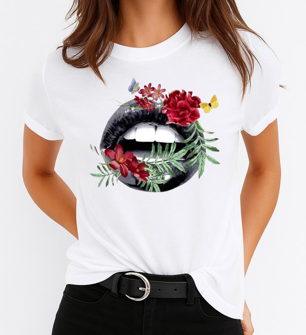 Tricou Dama Black Lips – Bumbac 100%