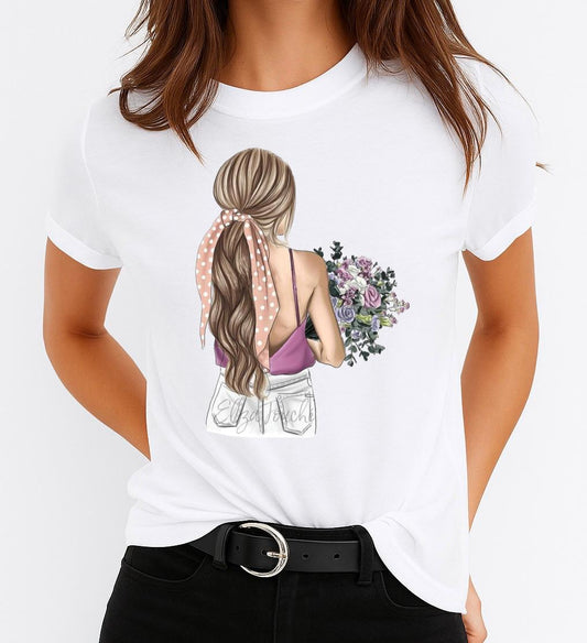 Tricou dama din bumbac 100% My Flowers