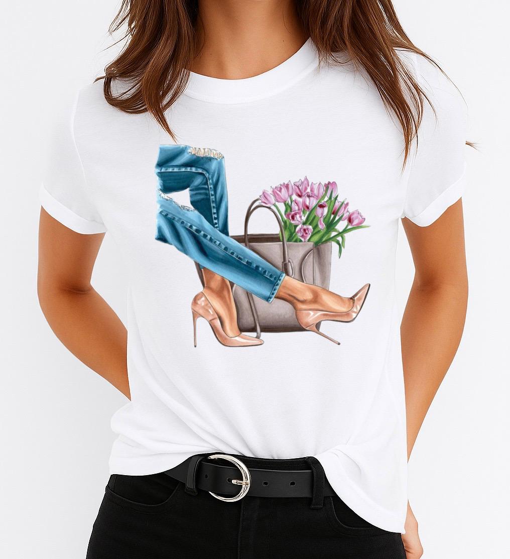 Tricou dama din bumbac 100% Nice Bag