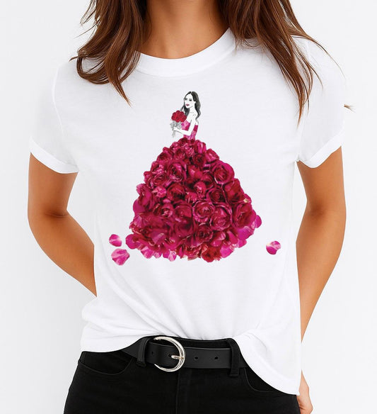 Tricou dama din bumbac 100% Red Dress 3