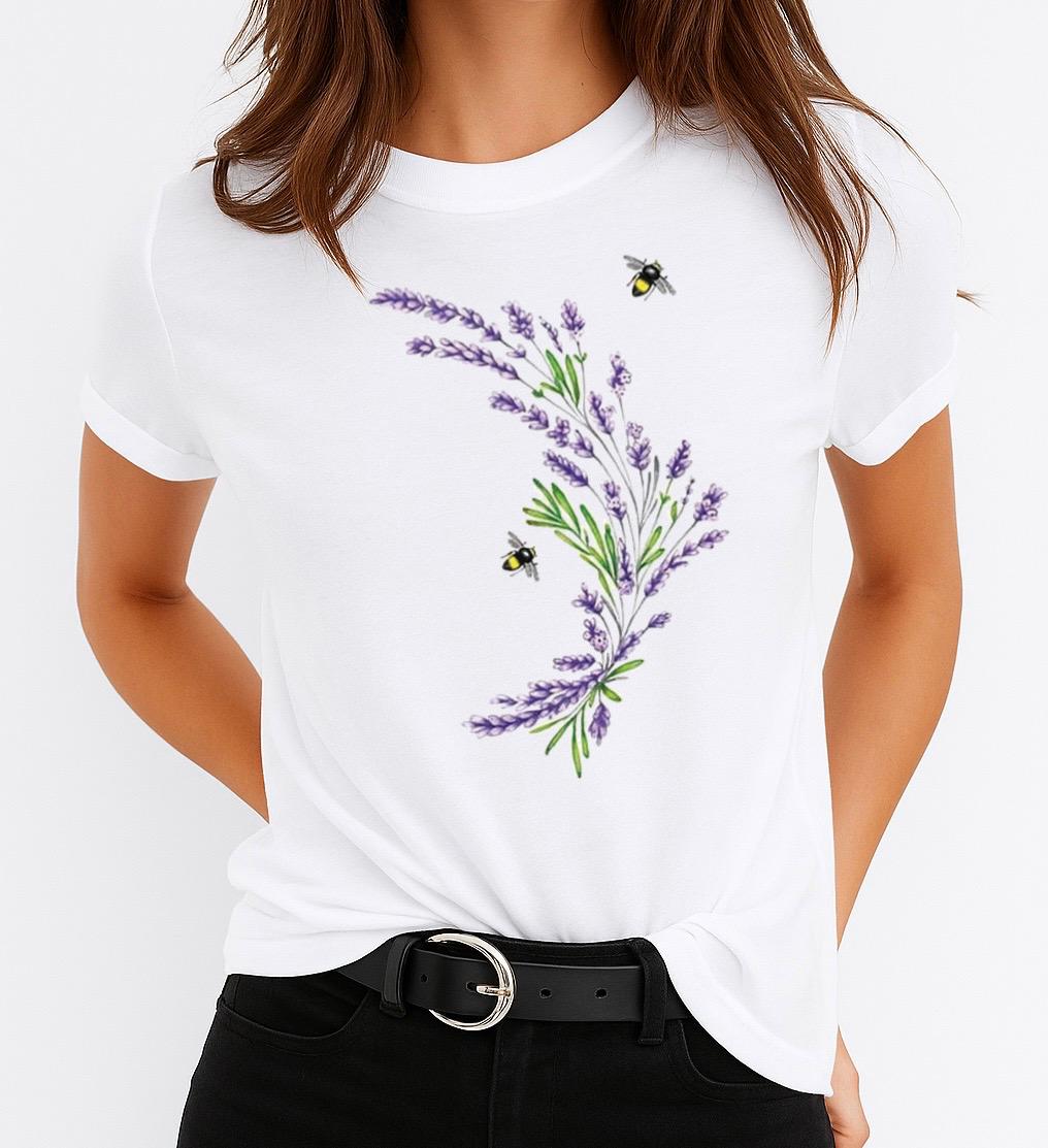 Tricou dama din bumbac 100% Lavanda