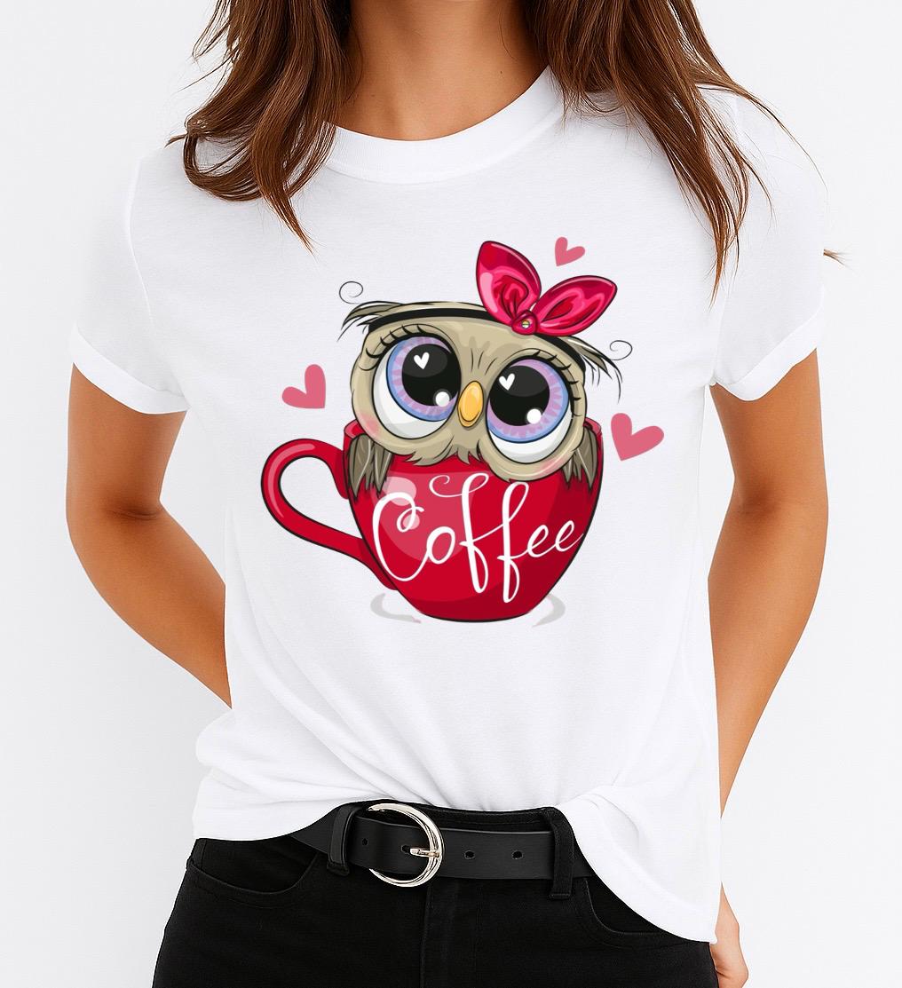 Tricou dama din bumbac 100% Coffee 2