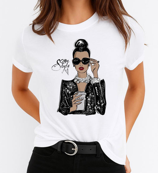 Tricou dama din bumbac 100% Coffee Style