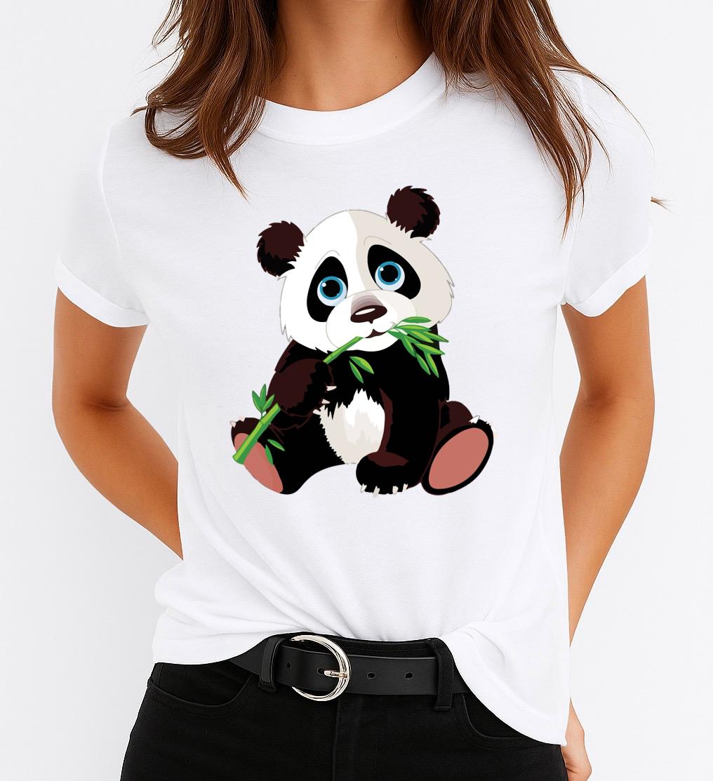Tricou dama din bumbac 100%  Cute Panda