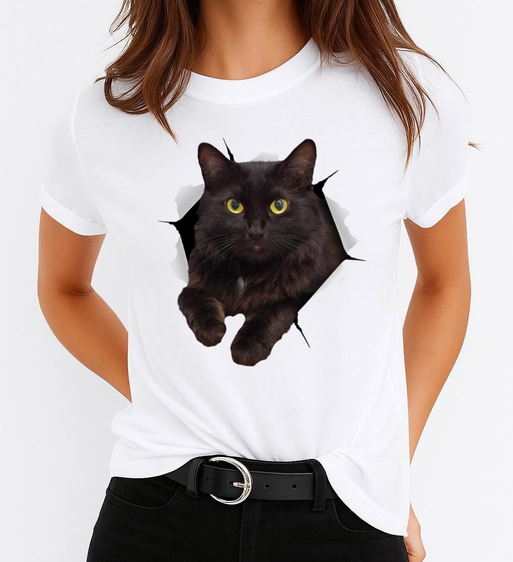 Tricou dama din bumbac 100% Cute Cat