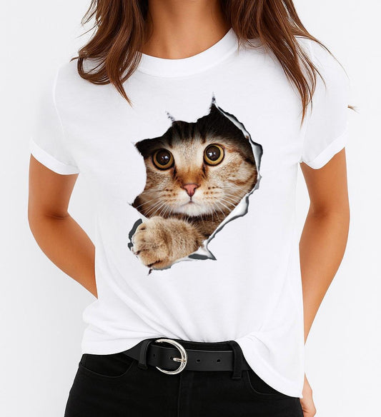 Tricou din bumbac 100% Nice Cat