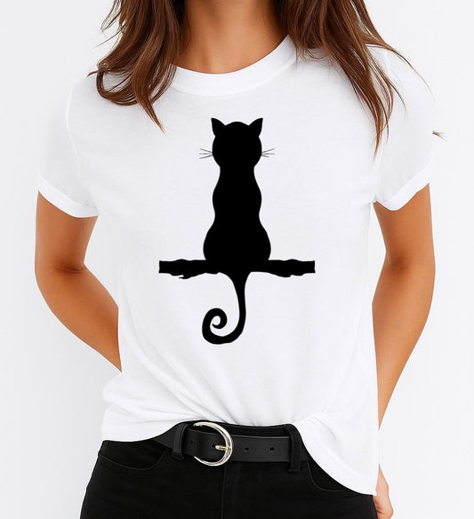 Tricou dama din bumbac 100% Cat Black