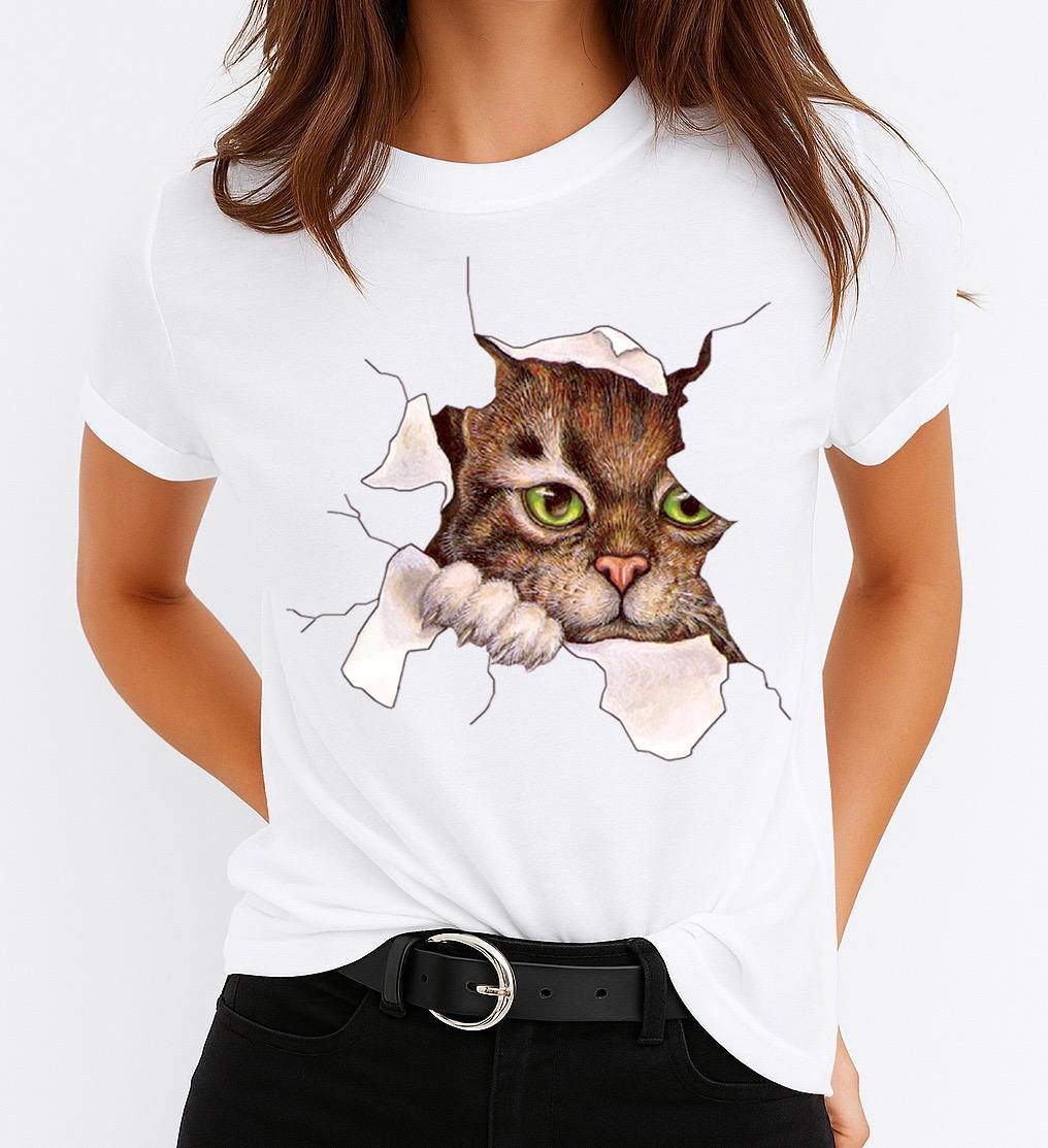 Tricou dama din bumbac 100% Cat 11