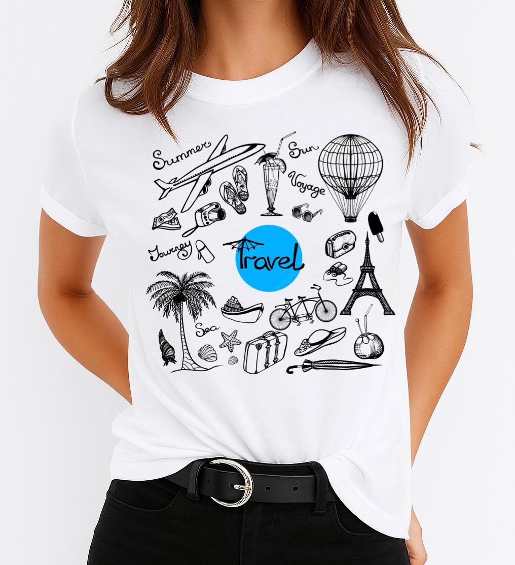 Tricou dama din bumbac 100% Travel 2