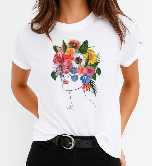 Tricou dama din bumbac 100% More Flowers