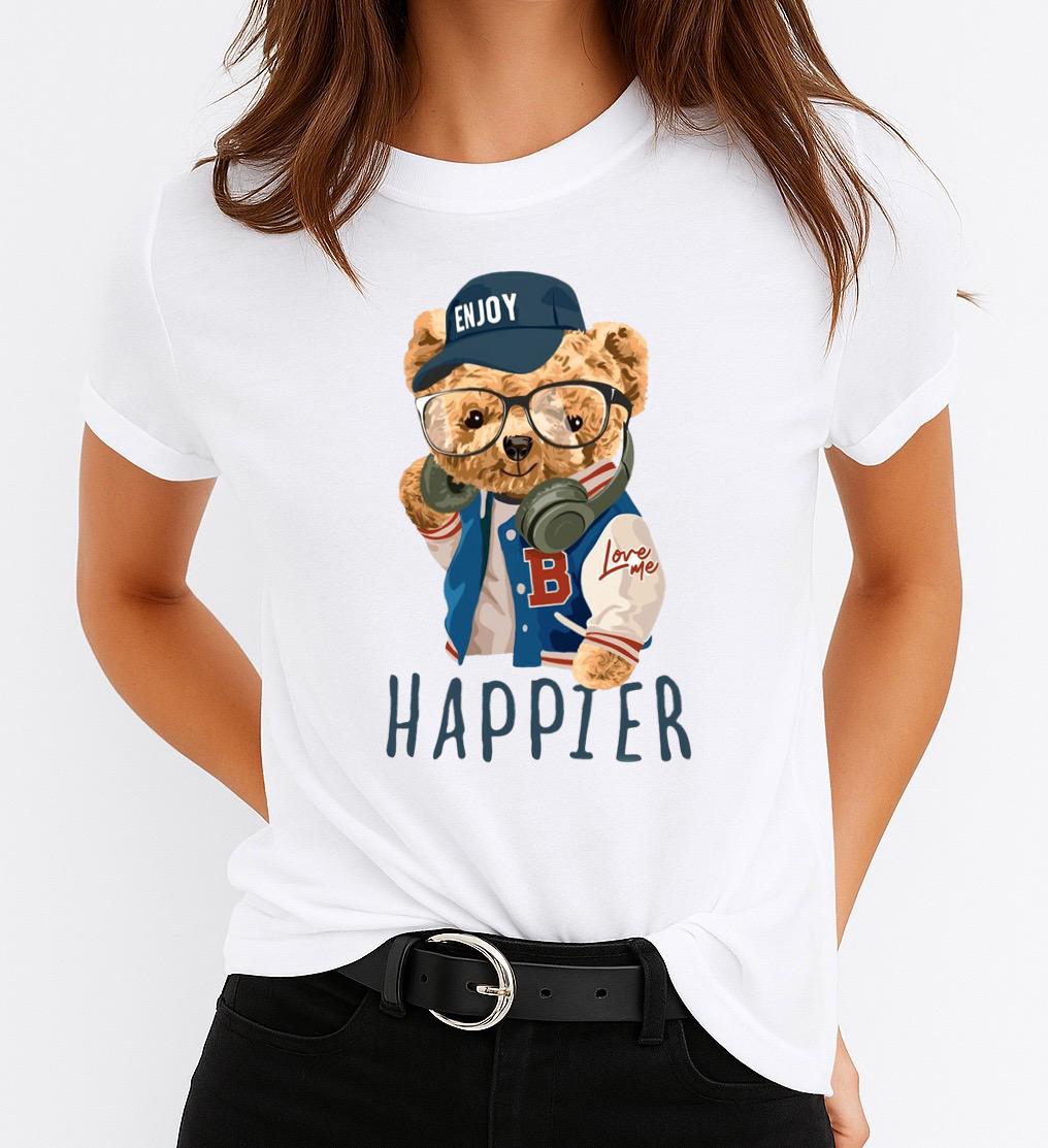 Tricou dama din bumbac 100% Happier